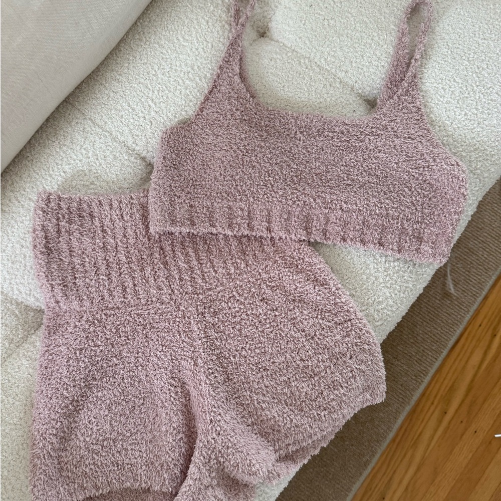 Urban Outfitters Cozy Pink Knit Lounge Set
